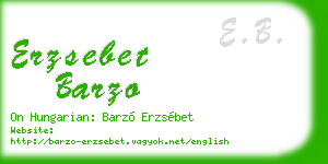 erzsebet barzo business card